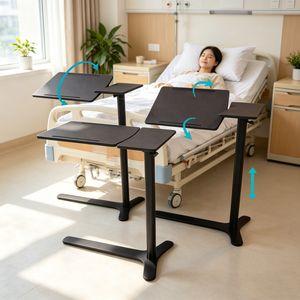 <span class=keywords><strong>Tavolino</strong></span> Medico Rotante da Letto con Regolazione Girevole e Altezza <span class=keywords><strong>per</strong></span> <span class=keywords><strong>Pazienti</strong></span> <span class=keywords><strong>Allettati</strong></span> - Product Image 1