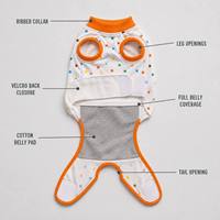 Baju Pemulihan Anjing 100% Katun Anti Jilatan Pasca Operasi, Baju Terusan Penutup Perut, Bernapas, Lembut, Populer untuk Anjing, Grosir