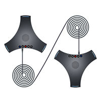 Système de haut-parleurs Hi-Fi avec microphone à condensateur sans fil en cascade, prise de son omnidirectionnelle, USB POD4