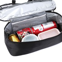 Bolsa Térmica Portátil de Malla Abierta con Asa Única, Doble Compartimento, para Picnic, Deportes, Viajes y Almacenamiento al Aire Libre, para Hombres y Mujeres
