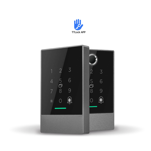 K3W/K3FW TTLock WiFi App Access Control System Biometric Fingerprint Waterproof Card Reader Touch Screen Door Smart Keypad