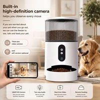 Distributeur automatique intelligent pour animaux de compagnie, en plastique et acier inoxydable, avec caméra, 3L, pour chats et chiens, à utiliser en intérieur