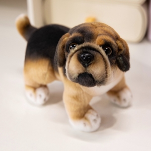 Vente en gros d'usine de fabrication d'étiquettes personnalisées, animaux en peluche prêts à être expédiés, bouledogues français et pugs en peluche, animaux en peluche doux, poupées en peluche de myna à crête - Product Image 3
