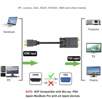 Câble audio-vidéo haute vitesse ZOGUO VGA vers HDMI mâle-mâle
