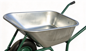 Brouette en métal avec roue pneumatique, capacité de 65 L, charge de 100 kg, certifiée GS, montage facile - Product Image 3