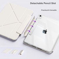 Housse en cuir PU détachable Y-fold pour iPad Air 4e génération/5e génération et Air 11 pouces (M2/M3, 2024/2025) avec emplacement pour stylet détachable