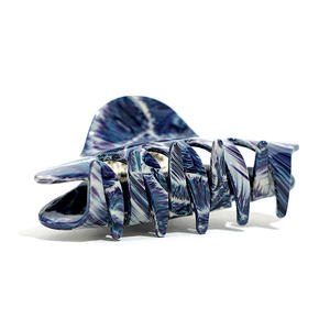 Pinza de Pelo Triangular Azul Simple Personalizada Unisex de Acetato, Pinza de Pelo de Moda, Personalizable al por Mayor, Accesorios para el Cabello de Alta Calidad - Product Image 2