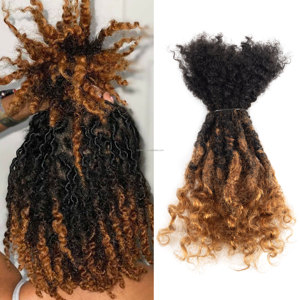 0,8 cm 100% handgemachte Dreadlocks Haar verlängerung Flexible Locs Extensions Cheveux Naturel Afro Kinki Coily Lisa Locs für Frauen - Product Image 1
