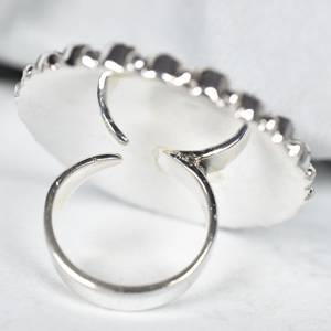 Handmade Turquoise Aurora <b>Opal</b> 925 Sterling Silver Adjustable <b>Ring</b> Pearl Statement <b>Ring</b> for Women - Product Image 2