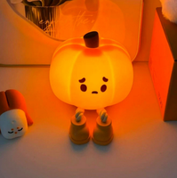 Lampes à tapoter en silicone, décorations de fête, lumières d'ambiance, design créatif et éclectique, petits ornements de bureau