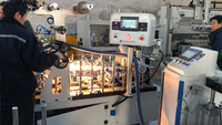 Machine d'enrobage automatique de profilés en placage de bois MDF avec colle PUR