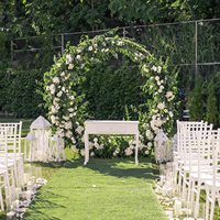 1M - 2.5M Support de fond rond anneau de fer en métal couronne de ballons cercle d'arc pour décorations de fête de mariage
