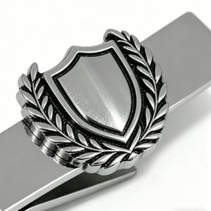 Clips de Corbata Personalizados de Aleación Plateada Pulida, Regalo Formal para Hombres, para Bodas y Negocios, Barra y Pin para Corbata - Product Image 3