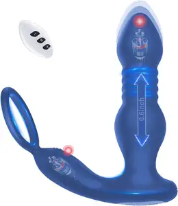 Consolador anal Masajeador de próstata Vibrador anal con tapones de anillo para pene P Sport para hombres Juguetes sexuales masculinos
