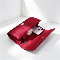 Pochette de soirée plissée en satin de luxe avec strass, sac à main scintillant pour femme, élégant pour mariage et fête