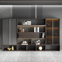 WJG-267X Meuble de Rangement de Bureau de Direction en Bois Luxe Léger, Bibliothèque, Armoire de Rangement pour Bureau de Manager, Design Moderne et Simple