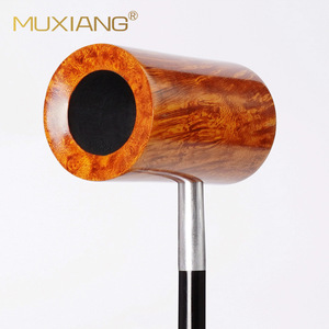 Muxiang Handmade Briarwood Smoking Pipe Solid Wood Straight Type Tobacco Pipe For Personal Gift - Product Image 2