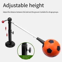 Dispositif d'entraînement au toucher du ballon à ventouse en fer/PU, rotation à 360 degrés, noir, blanc, orange, pour l'entraînement aux compétences de dribble au football