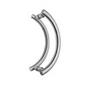 Puerta Corredera de Vidrio de Doble Cara y Madera con Diseño Minimalista Moderno y Manija para Puerta Principal con Gran Pasillo Opuesto - Product Image 5