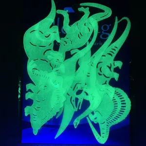 10 Bộ khủng long Glow-in-The-Dark dán tường xuyên biên giới cho trẻ em & #039; S trang trí phòng ba chiều dán tủ lạnh