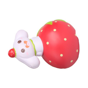 Pu Strawberry Dog Fidget Toy Slow <b>Rebound</b> Stress Relief For Kids 2 To 4 Years Unisex - Product Image 2