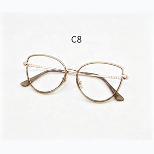 เลนส์แว่นตา CR39 คุณภาพสูง ป้องกันแสงสีฟ้า ดีไซน์ทันสมัยสำหรับผู้หญิง กรอบเต็ม แว่นสายตาสำหรับทุกเพศ - Product Image 2