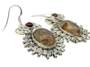 ต่างหูเงินแท้ 925 ประดับพลอยเพรไนต์ธรรมชาติ งานแฮนด์เมด สำหรับผู้หญิง เครื่องประดับแฟชั่นสไตล์โบโฮ ต่างหูแบบโดดเด่น ขายส่ง - Product Image 2