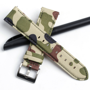 Cinturini <span class=keywords><strong>per</strong></span> Orologi in Tessuto Nautico, Cordura e Pelle, Cinturini di Lusso in Tessuto Nautico - Product Image 3