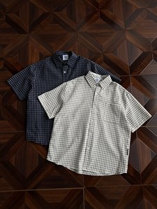 Camisa de Vestir Personalizada para Hombre, Estilo Japonés Retro, Bloques de Color, Manga Tres Cuartos, Franela Transpirable, Bordada, a la Moda - Product Image 4