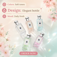 Parfum Floral Frais Wild Bluebell en Spray, Longue Durée, Flacon en Verre Rectangulaire Classique, Vente en Gros