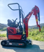 Mini-excavatrice hydraulique de marque Herestrong, livraison porte-à-porte, certifiée CE, moteur Kubota, 1 tonne, micro-excavatrice avec godet à pince