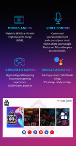 سيارة أندرويد G1 HD 8K BT التحكم الصوتي عن بعد في ألعاب التلفزيون ذاكرة رام 2 جيجابايت ذاكرة 16 جيجابايت H618 واي فاي وg/5G + BT5.4 لعبة - Product Image 3