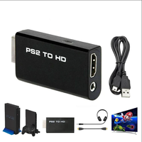 Para PS2 a HD Adaptador convertidor Compatible 480i/480p/576i Audio Video con Cable de Audio compatible con PC todos los modos de visualización PS2 empaquetados
