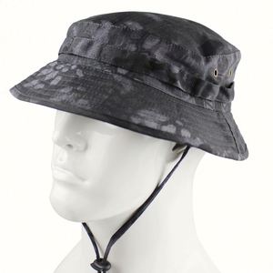 Sombrero de pescador personalizado de ala estrecha Camoblack, venta al por mayor de fábrica, protección solar, para verano, esquí, fiestas, uso diario, safari, pesca - Product Image 4