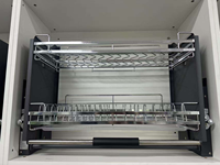 Égouttoir à vaisselle moderne et écologique Tunosen pour hôtels et cuisines, avec système de tirage vers le bas pour rangement sous armoire