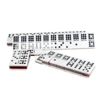 Prix usine Double 9/Nine Domino Game Block Pied de poulet 56 pièces/ensemble Lucite Dominos Set pour Casnio Games