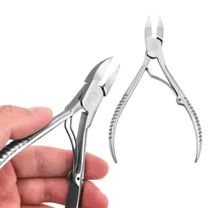Hot Sale stainless steel nail nipper cuticle cutter pedicure manicure tool single spring toenail clipper sharpening for salon