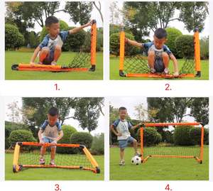 Ensemble de jeu de <span class=keywords><strong>but</strong></span> de football d'arrière-cour pour les tout-petits <span class=keywords><strong>jouet</strong></span> Pop up pliable pour jeu de jardin de voyage avec sac de transport et conception de stockage facile - Product Image 5