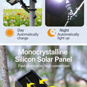 Lámpara Solar de Jardín con Forma de Pulpo, Lámpara de Clip para Exteriores, Ideal para Acampar y Uso Doméstico, Nuevo Modelo con Sensor de Movimiento, Lámpara de Pared Impermeable - Product Image 4