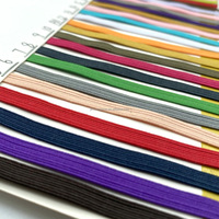 Ruban élastique tissé personnalisé de 3 mm, 6 mm, 9 mm, 1 cm, 308 couleurs, vente en gros de bande élastique plate, vendu par rouleau