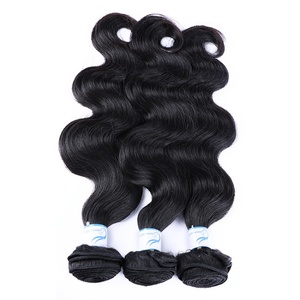 Cheveux humains vierges malaisiens 100% naturels, qualité 10A Remy, double trame machine, ondulation soyeuse, noir naturel, 10-30 pouces, avec closure - Product Image 6