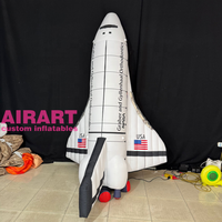 3m Long Space Themed Space Shuttle Gonflable Avion Réplique Gonflable LED Lighting NAsa Rocket