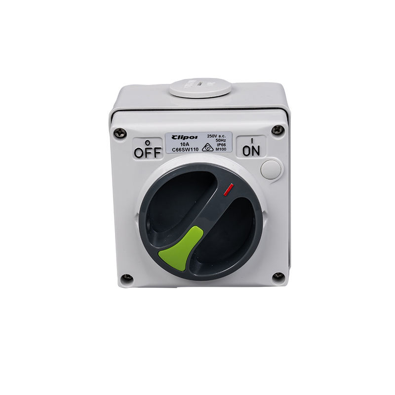 SAA on off Isolating Rotary Switch 10A 250V Electric Single Pole Outdoor Switch IP66 Industrial Surface Switch