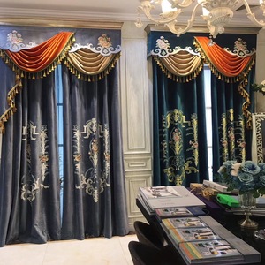 Cortina de Terciopelo Lujosa Absorbente de Sonido, Cortina Bordada Ideal para Cine en Casa y Apartamentos en Ciudades Ruidosas - Product Image 4