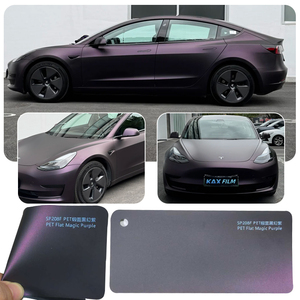KAX Pet Matte phẳng ma thuật màu tím Vinyl Bọc Xe phim Decal tấm phim bong bóng miễn phí phát hành không khí cao cấp khô chỉ tuyệt vời để phẳng - Product Image 2