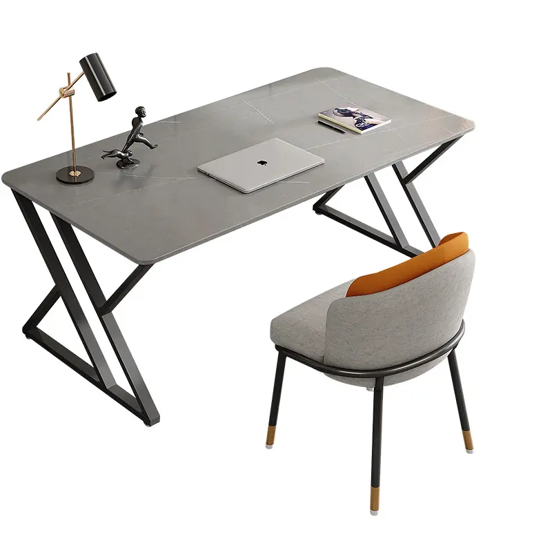 Nordic light luxury rock board simple office computer desk and chair combination