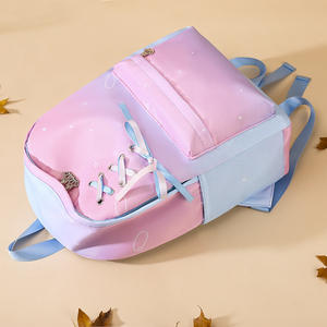 Custom New Korean Woman Schoolbag Color Gradient Student <b>Backpack</b> Fashion Nylon <b>Waterproof</b> <b>Backpack</b> - Product Image 1