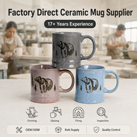 Tasses en céramique vintage irrégulières pour souvenirs touristiques américains, mugs à café et à lait avec bord doré, personnalisables ODM, vente en gros