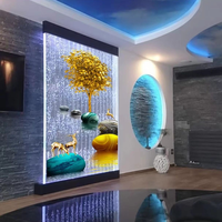 H2.34 * W1.2m mur à bulles acrylique panneau écran diviseur mur à bulles d'eau pour OfficeAcrylic caractéristique de l'eau mur à bulles