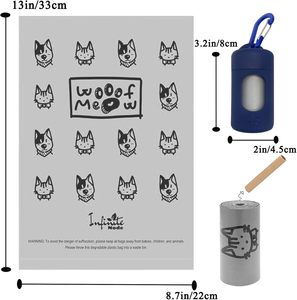 HuamaohengchunDog Poop Bag Dispenser for Leash with <b>Snap</b> <b>Clip</b>, Skin-friendly Texture Waste Bag Holder for Dog Walks and Cats - Product Image 5